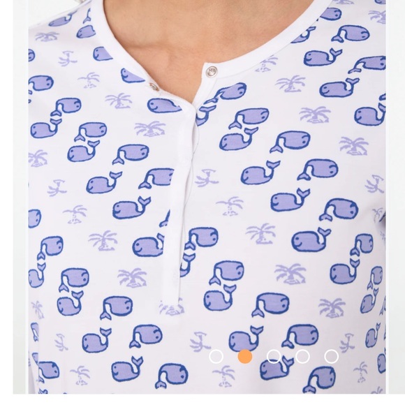 🩵 Roller Rabbit🩵 NWOT Moby Whale 2-Piece Long Pajama Set. Large. Never worn! - Picture 2 of 7